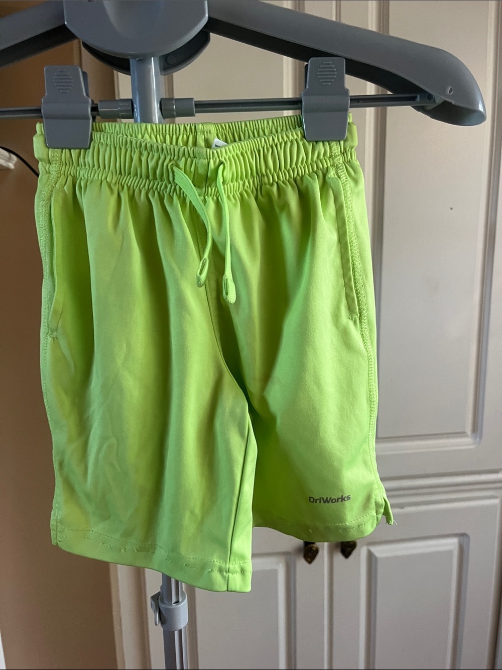 Kids Lime Green Drawstring Shorts